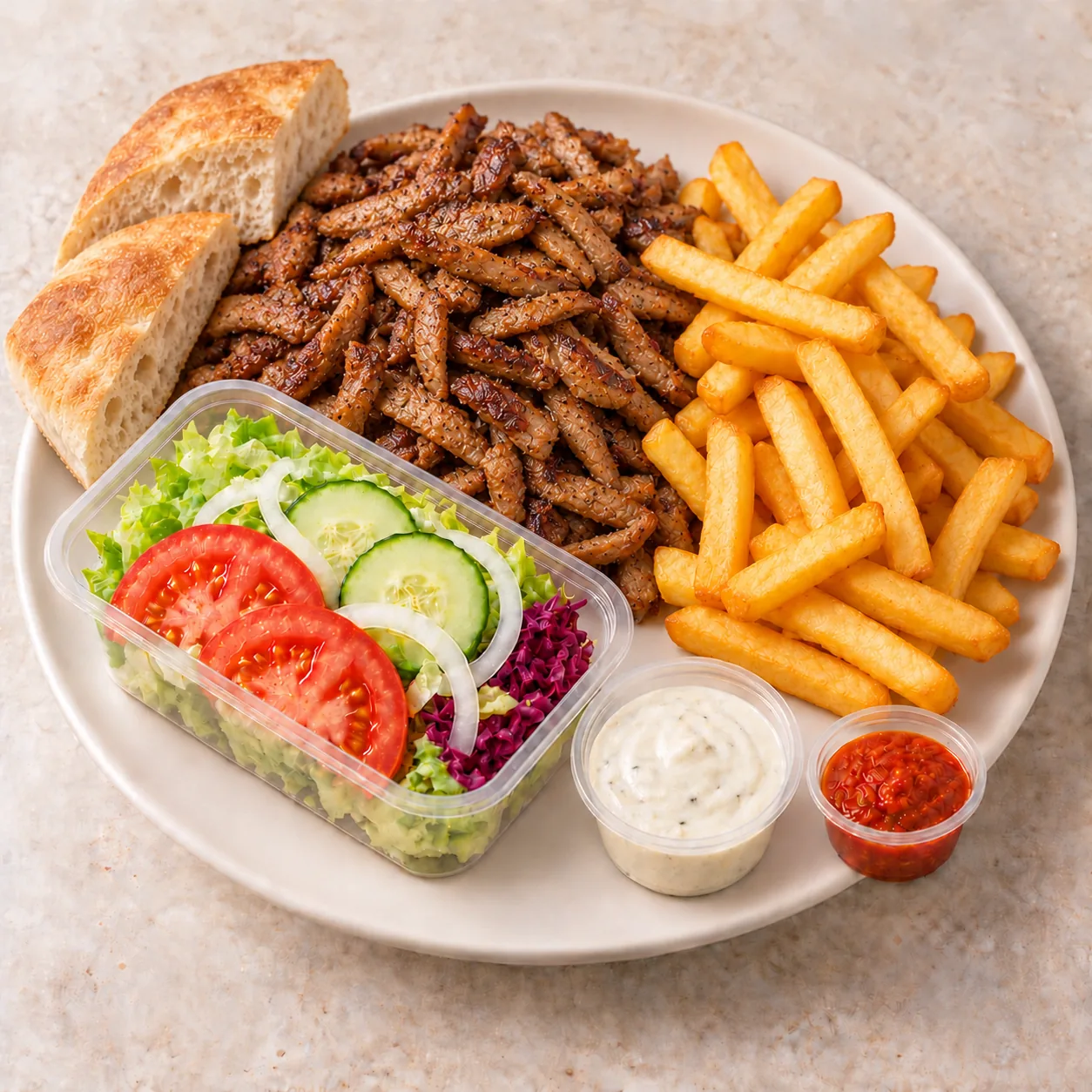 Lamsshoarma schotel