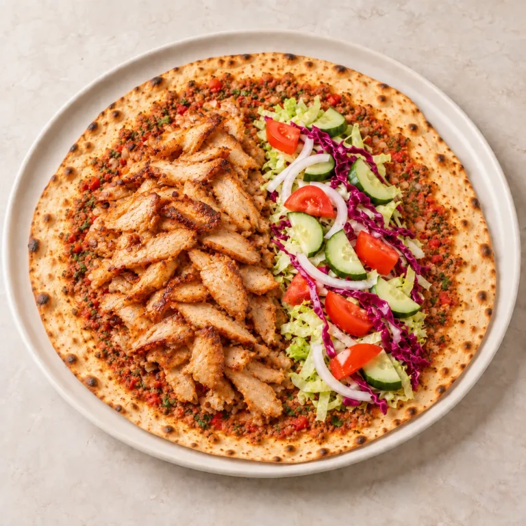 Turkse pizza kipdöner