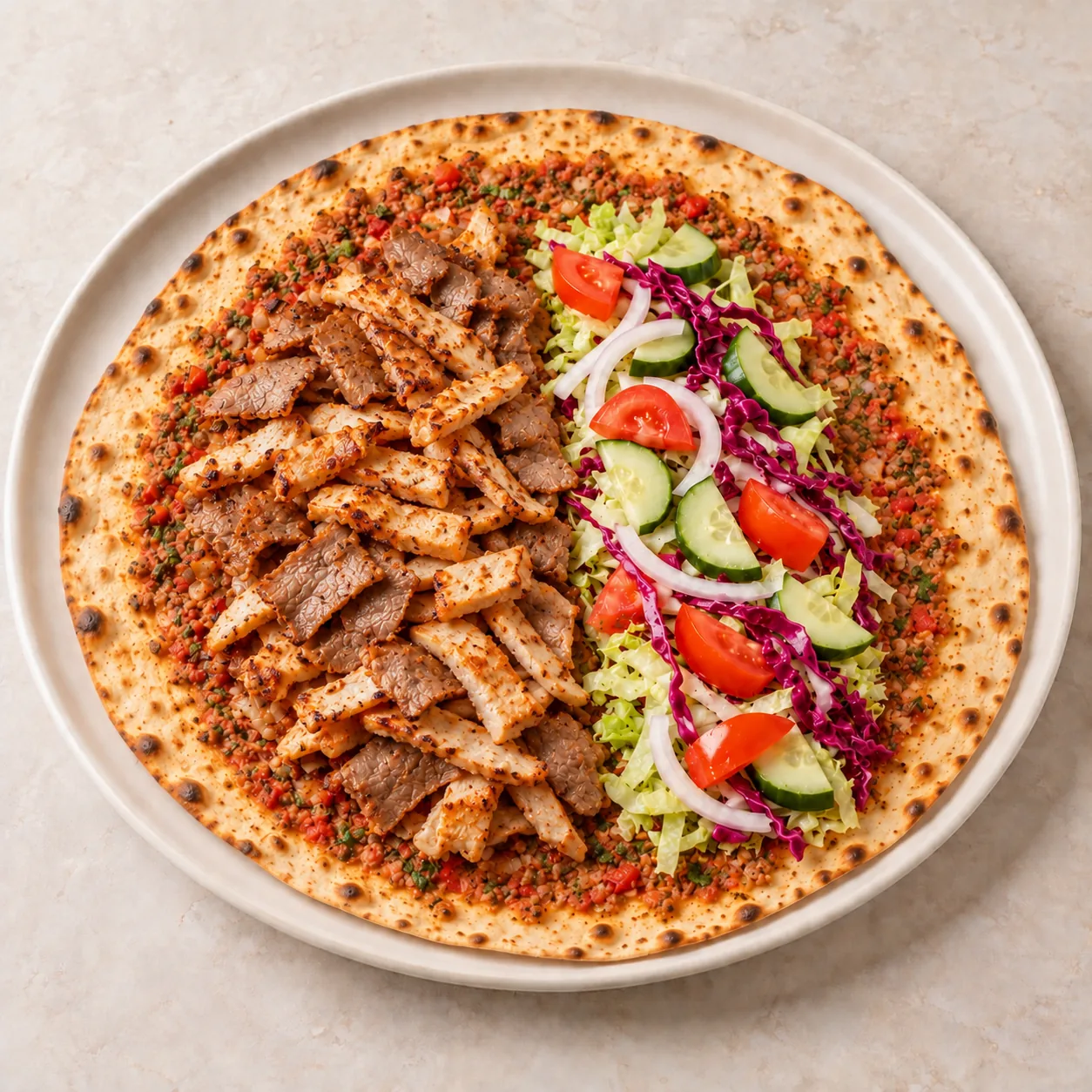 Turkse pizza döner mix