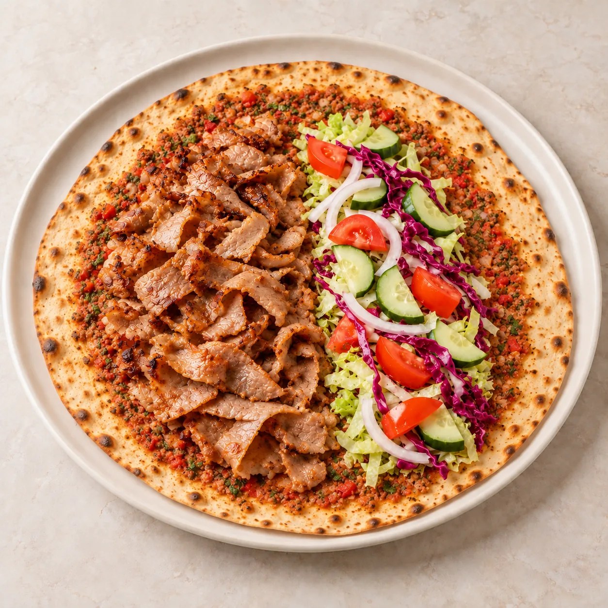 Turkse pizza kalfsdöner