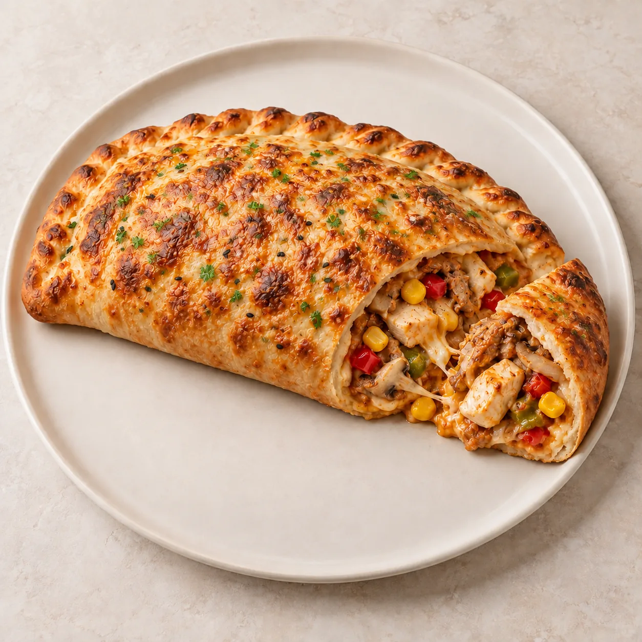 Calzone Full of Chicken